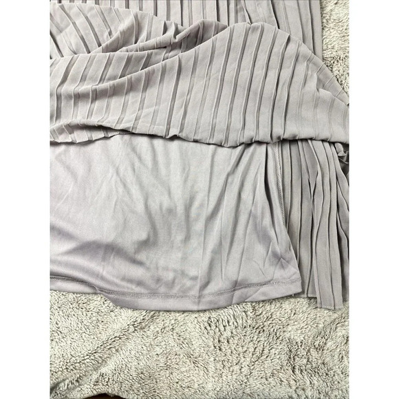 TFNC GREY BRIDESMAID MAXI DRESS PLEATED RUCHED WEDDING PARTY PLEAT LONG 8 New - Picture 10 of 16